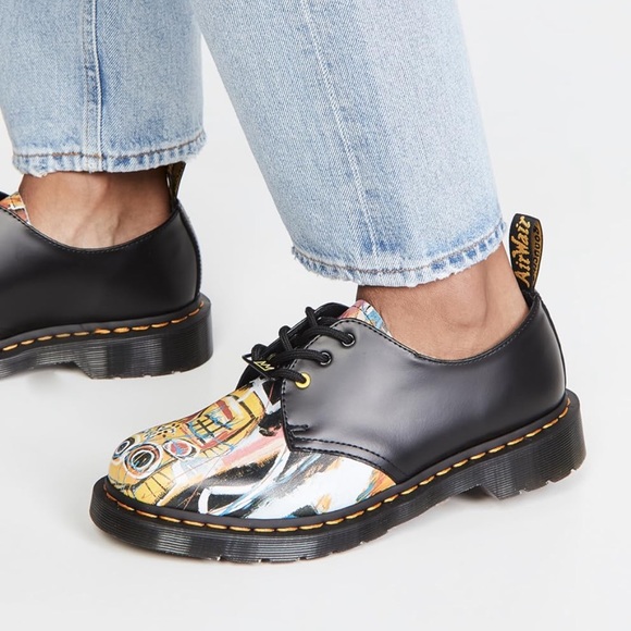 Dr. Martens Black Multicolor Lace Up Boots - Picture 7 of 7